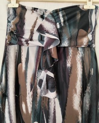 Vestito lungo asimmetrico donna a fascia - Fantasi