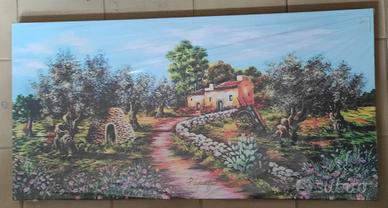 Stampa su tela con telaio mis 60x120 salento mare