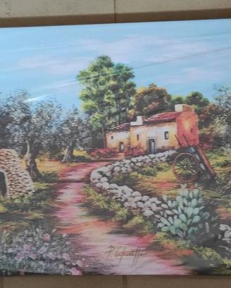 Stampa su tela con telaio mis 60x120 salento mare