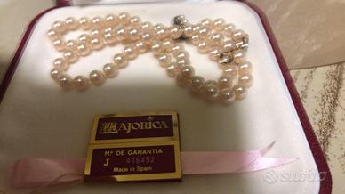 collana perle di Maiorca+ scatola+ certificato