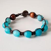 Bracciale agata celeste donna
