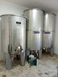 3 Cisterne 15 ht-20 ht in acciaio inox certificato
