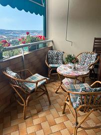 Set da giardino in vimini