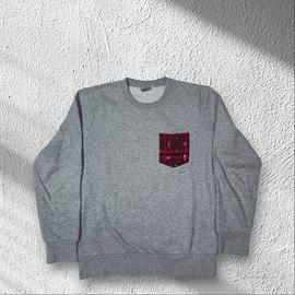 Felpa Carhartt grigia con taschino tartan - T S