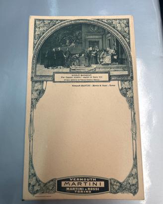 Menu vermout Martini Nicolò Barabino 10 pezzi