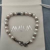 Bracciale in pietre naturali e acciaio nuovo Amima