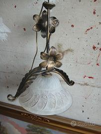 lampadario in ferro battuto 