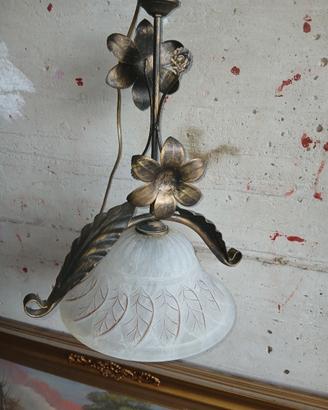 lampadario in ferro battuto 