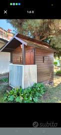 Casetta da giardino in legno massiccio