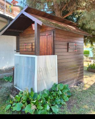 Casetta da giardino in legno massiccio