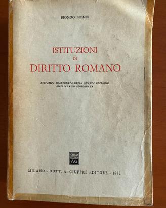 Istituzioni diritto romano di Biondo Biondi