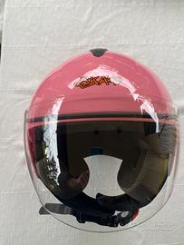 Casco jet rosa donna