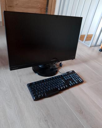 Schermo Lenovo 27 pollici tastiera e mouse