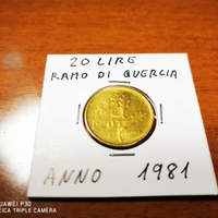 20 lire ramo di quercia anno 1981