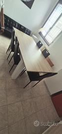 Tavolo 1400x900x775 + prolunga di 500mm e 6 sedie