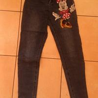 jeans elasticizzati vita alta con MInnie