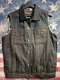 Gilet moto Roeg denim