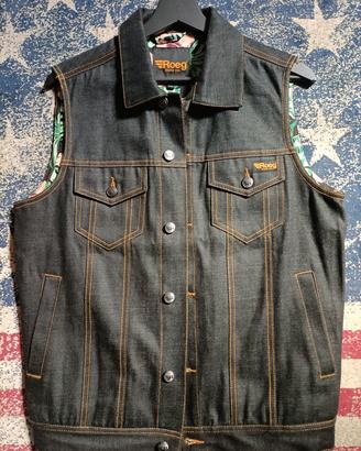 Gilet moto Roeg denim