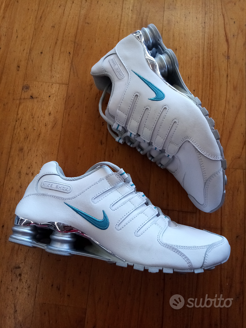 Nike shox shop bianche e blu