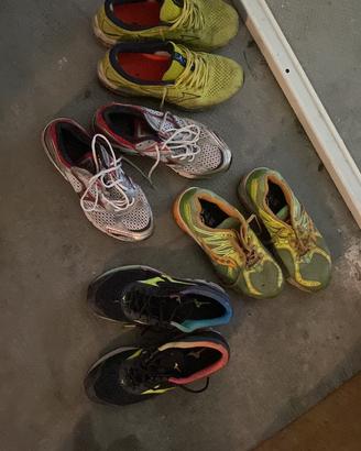 Scarpe correre mizuno sauconi n.43 usate. 4 paia