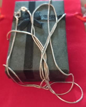 Coppia catenine Unisex cm50 cad.puro Argento925 