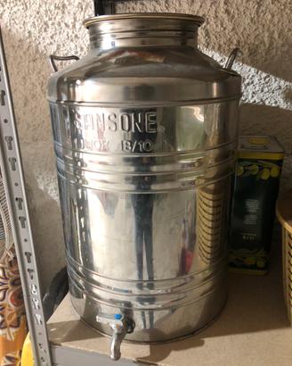 Fusto olio in acciaio inox 50 lt