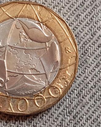 1000 lire 1997 confini errati Repubblica Italiana