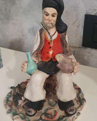 Statuina pastore sardo in ceramicha