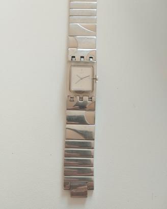 orologio Swatch cinghino acciaio e smalto