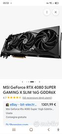 scheda video msi rtx 4080 super OC tripla ventola