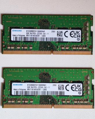 2x8GB RAM Samsung DDR4 PC4-3200AA Sodimm (16GB)