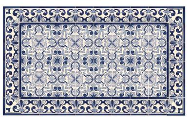 Pannello in Azulejos del Portogallo dipinte a mano