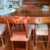 tavolo fine '800  + 4 sedie  