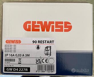 GEWISS RESTART 16A 0.03 GW D4 227R per impianti 3K