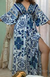 kimono caftano 100% viscosa moda Positano taglia L