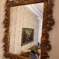 Specchio dorato n legno 120x85