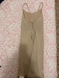 Vestito in maglina color oro