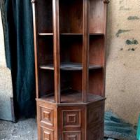 VETRINA ANGOLO CRISTALLIERA ARGENTIERA LEGNO