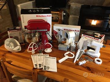 kitchen aid ARTISAN da 4.8L rossa + accessori