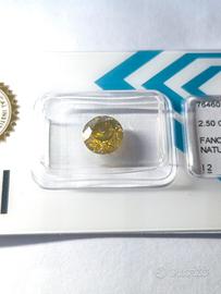 diamante giallo naturale nuovo 2,50 carati 