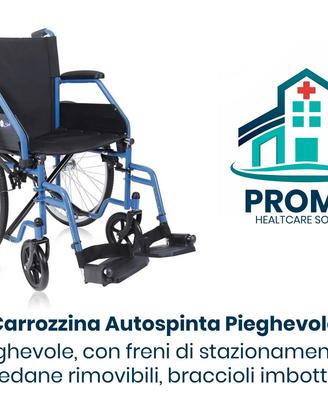 Carrozzina pieghevole per disabili e anziani