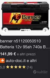Batteria per barca e auto banner power 95 ampere