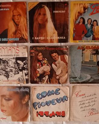 lotto 9 vinili 45 Giri musica Italiana Anni 70/80