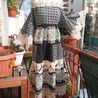 abito cotone e pizzo sangallo antica sartoria 