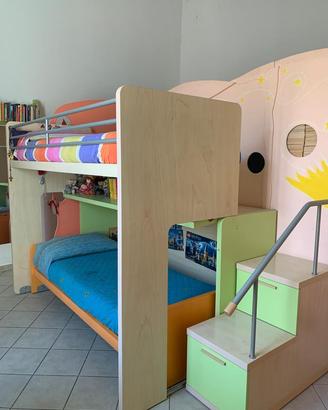 Letto a castello ragazzi/adolescenti con scrivania