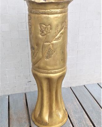 Trench Art vaso ricavato da bossolo italiano 1GM