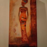 Quadro con donna astratta africana 