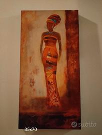 Quadro con donna astratta africana 