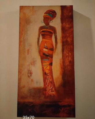 Quadro con donna astratta africana 