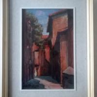 Quadro a olio Marzolla Vicolo delle Dame, Bologna